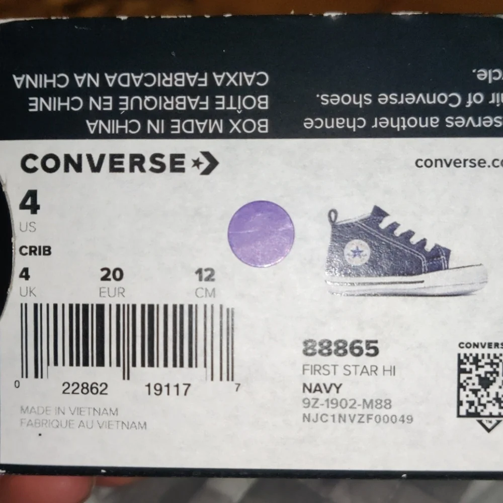 Converse Kids' First Star High Top Sneaker